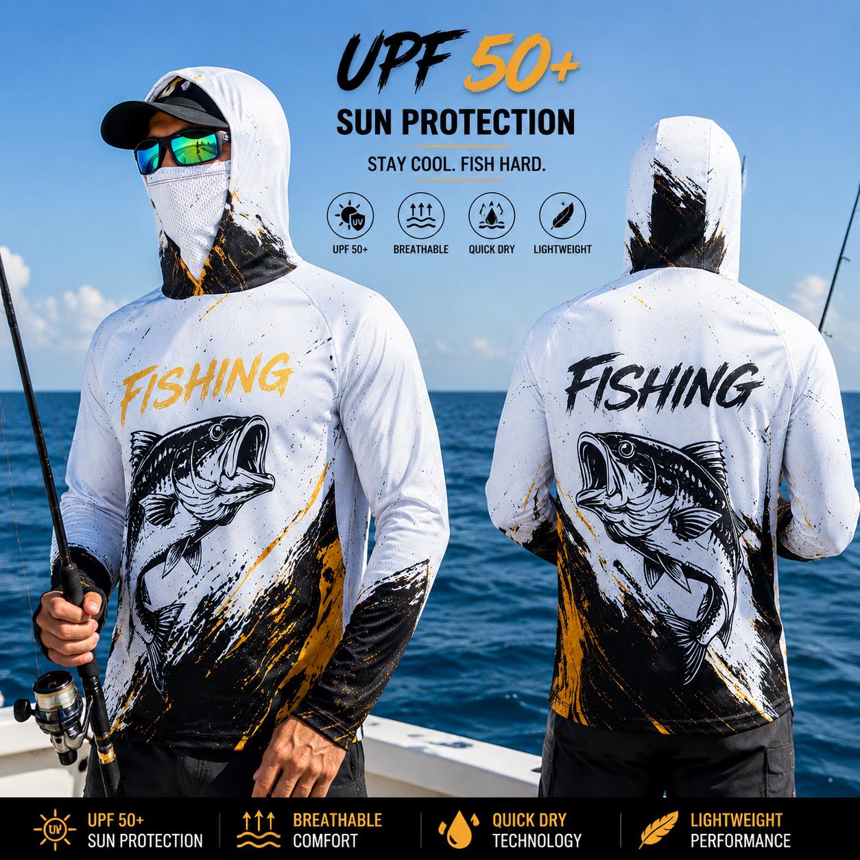 Outdoor Sun Protective Long Sl - Fishing Mask Sun Protection 评论和价格