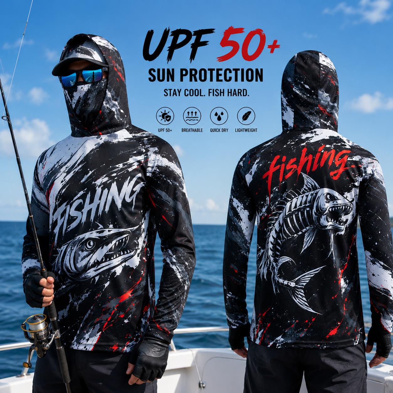 Outdoor Sun Protective Long Sl - Fishing Mask Sun Protection 评论和价格