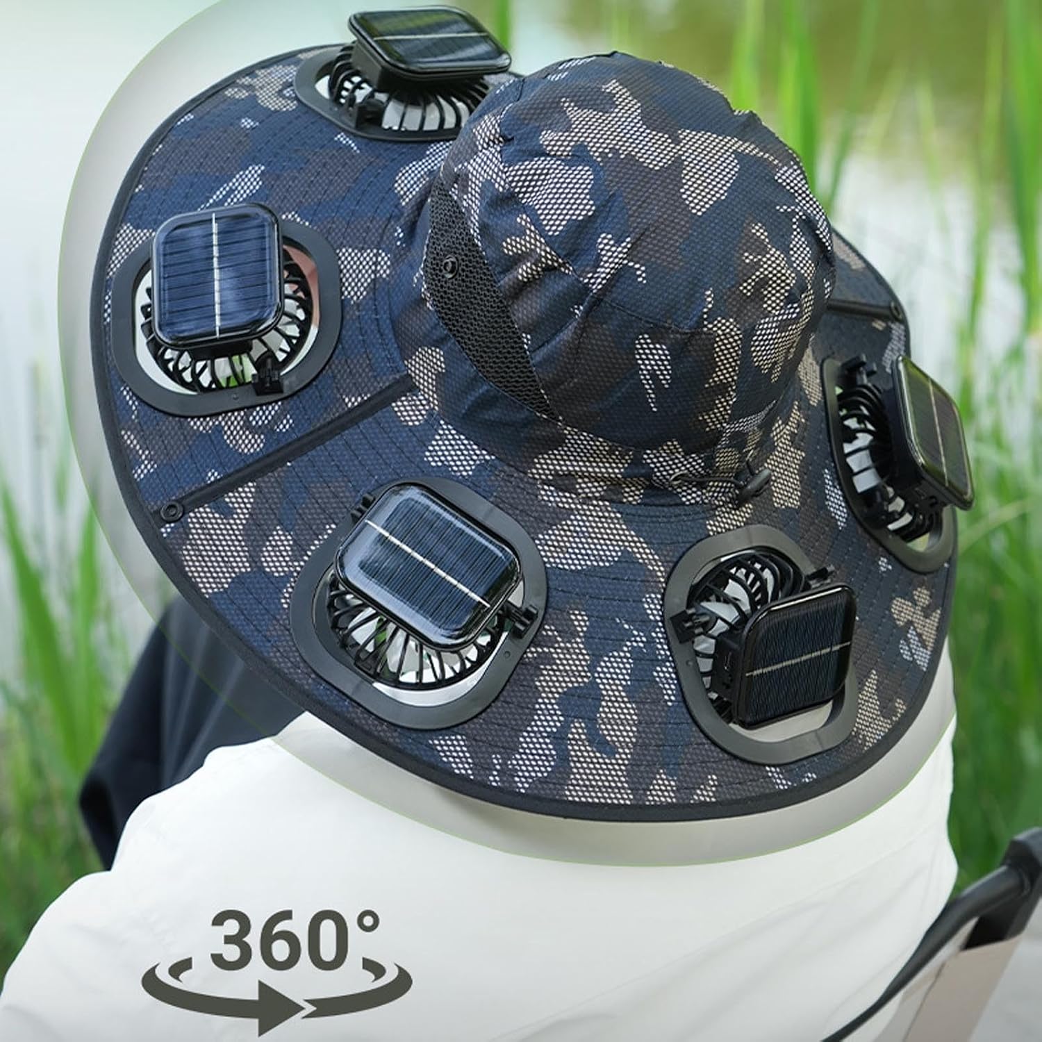 Hot 6 Fans Solar Fan Hat Breat - Fishing Hat 评论和价格
