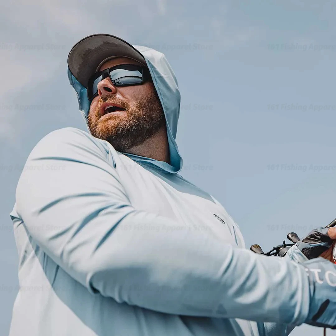 MALFC Fishing Apparel Men Hood - Fishing Shirt Uv Protection 评论和价格