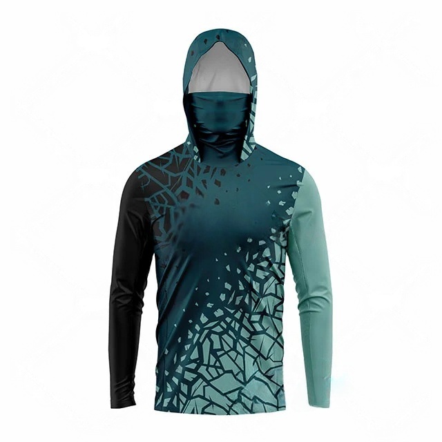 MALFC Fishing Apparel Men Hood - Fishing Shirt Uv Protection 评论和价格